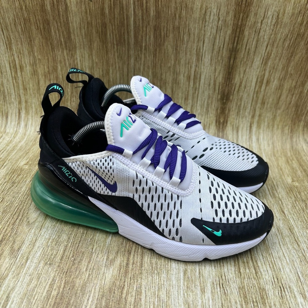 Nike Air Max 270 Sneakers Women's Size 7.5 White Purple Mesh Low Top AH6789-103